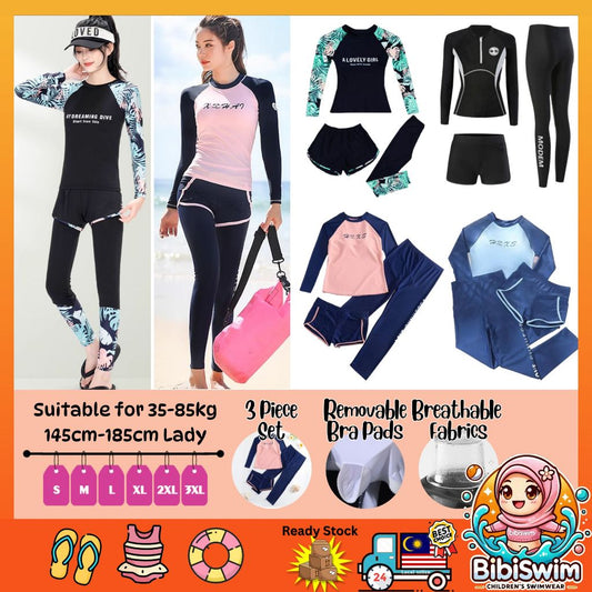 BIBISWIM Modest 3-Piece Swim Set