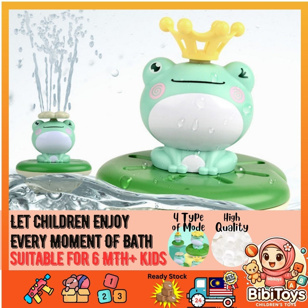 BIBISWIM Battery Operated Frog Spray Bath Toy