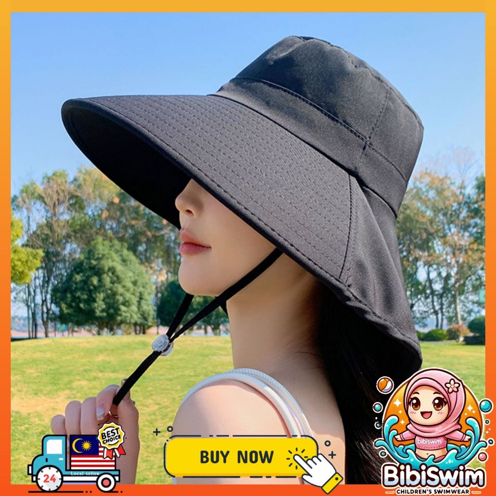 BIBISWIM Foldable Neck Flap Sun Hat