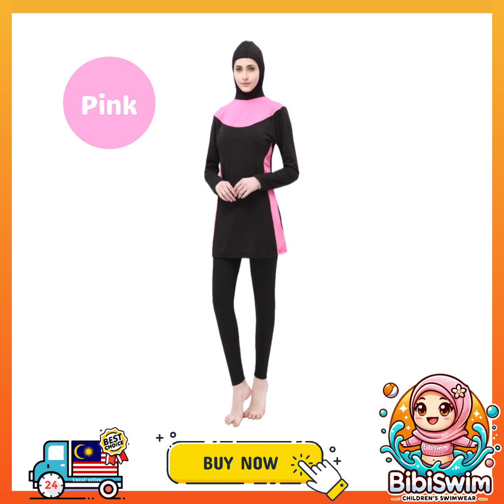 BIBISWIM Modest Plus Size Swim Set