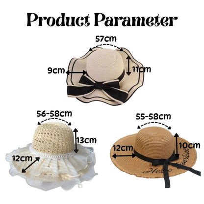 BIBISWIM Embroidered Foldable Sun Hat