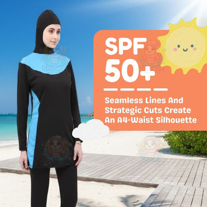 BIBISWIM Modest Plus Size Swim Set