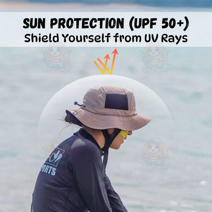 BIBISWIM UPF50+ Windproof Quick-Dry Bucket Hat