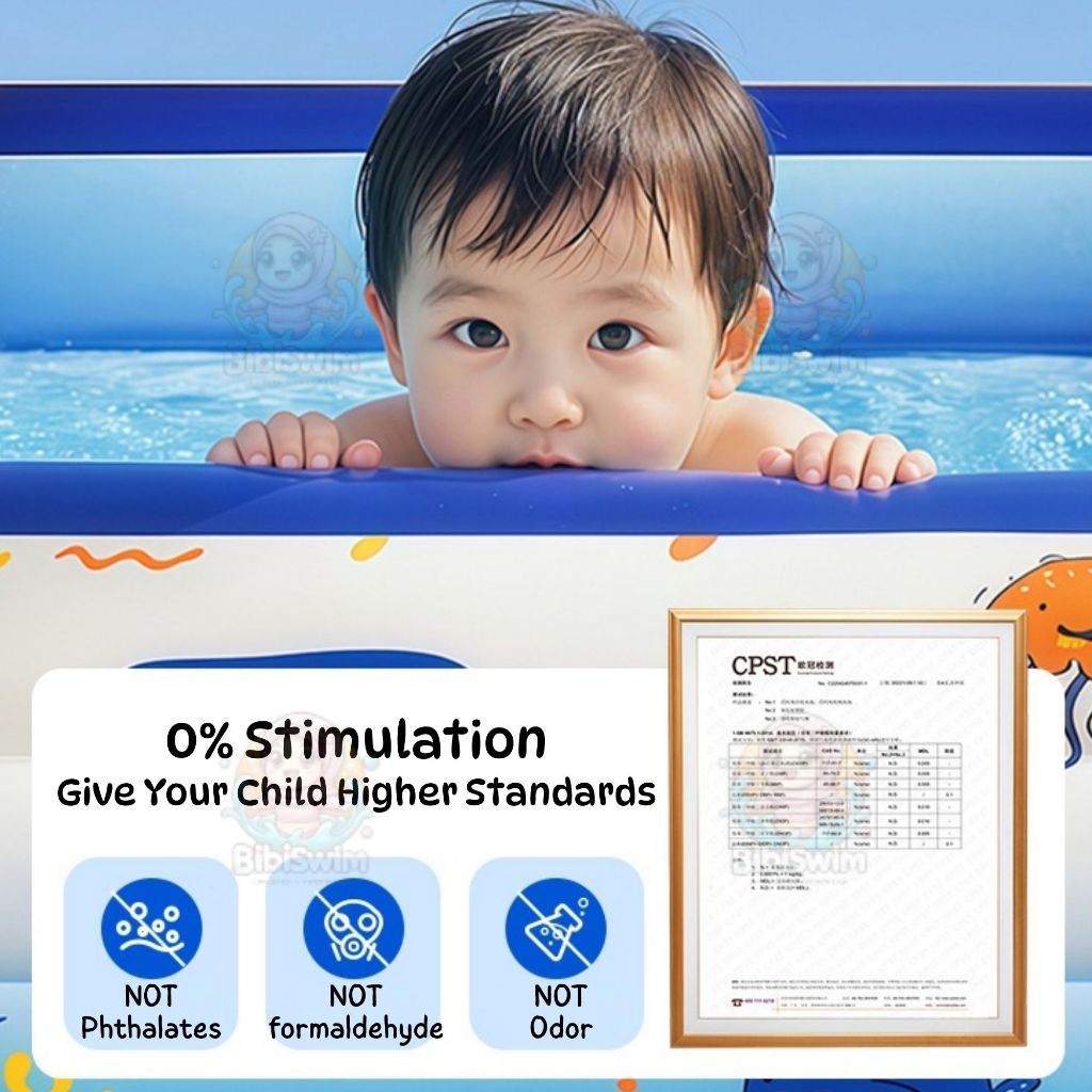 BIBISWIM Family Inflatable Pool 1-3 Layer PVC