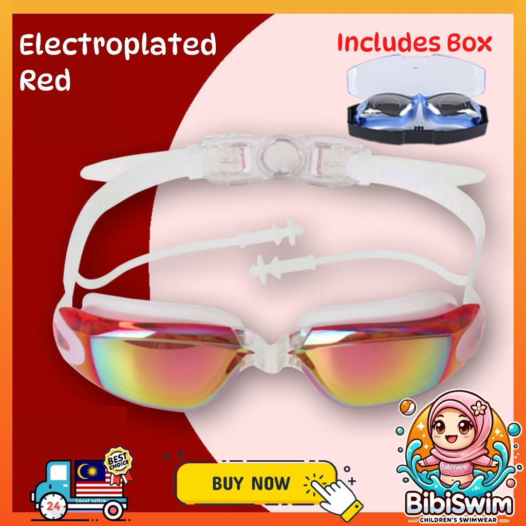 BIBISWIM Earplug Swim Goggles Anti Fog
