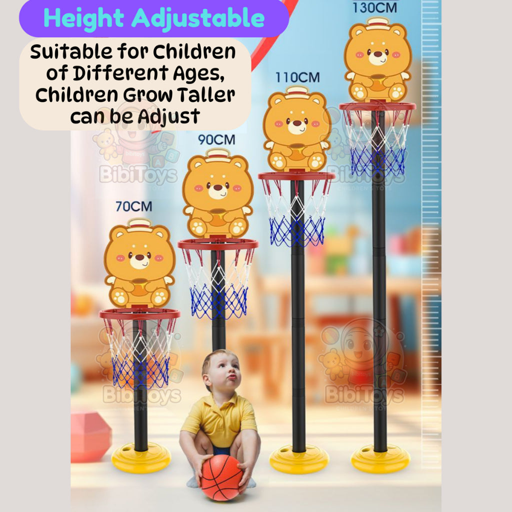 BIBISWIM Adjustable Kids Basketball Hoop Set