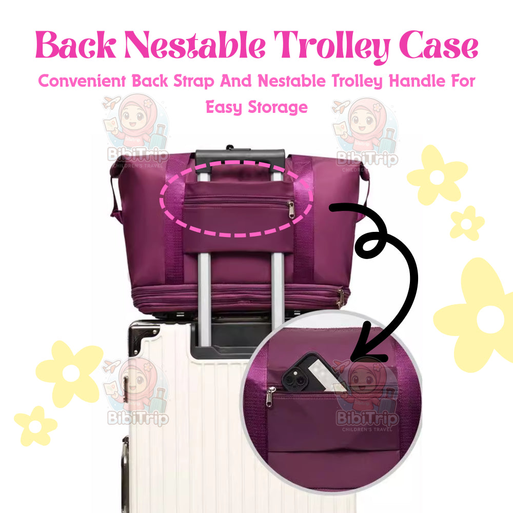 BIBISWIM Expandable Wheeled Travel Bag