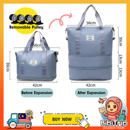 BIBISWIM Expandable Wheeled Travel Bag