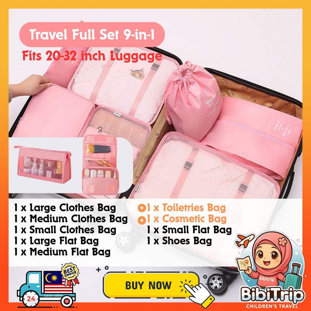 BIBISWIM 10-in-1 Packing Cube Travel Set