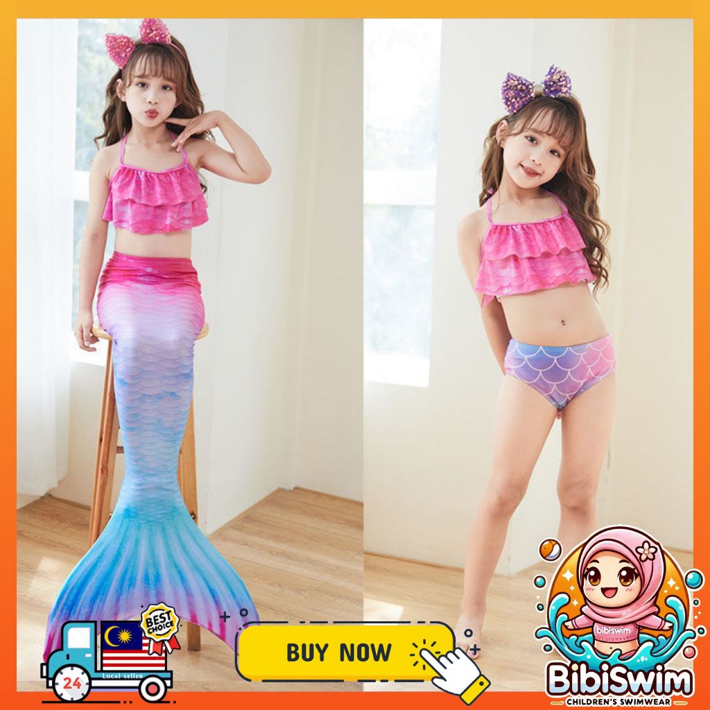 BIBISWIM Mermaid Swim Set 3-12Y