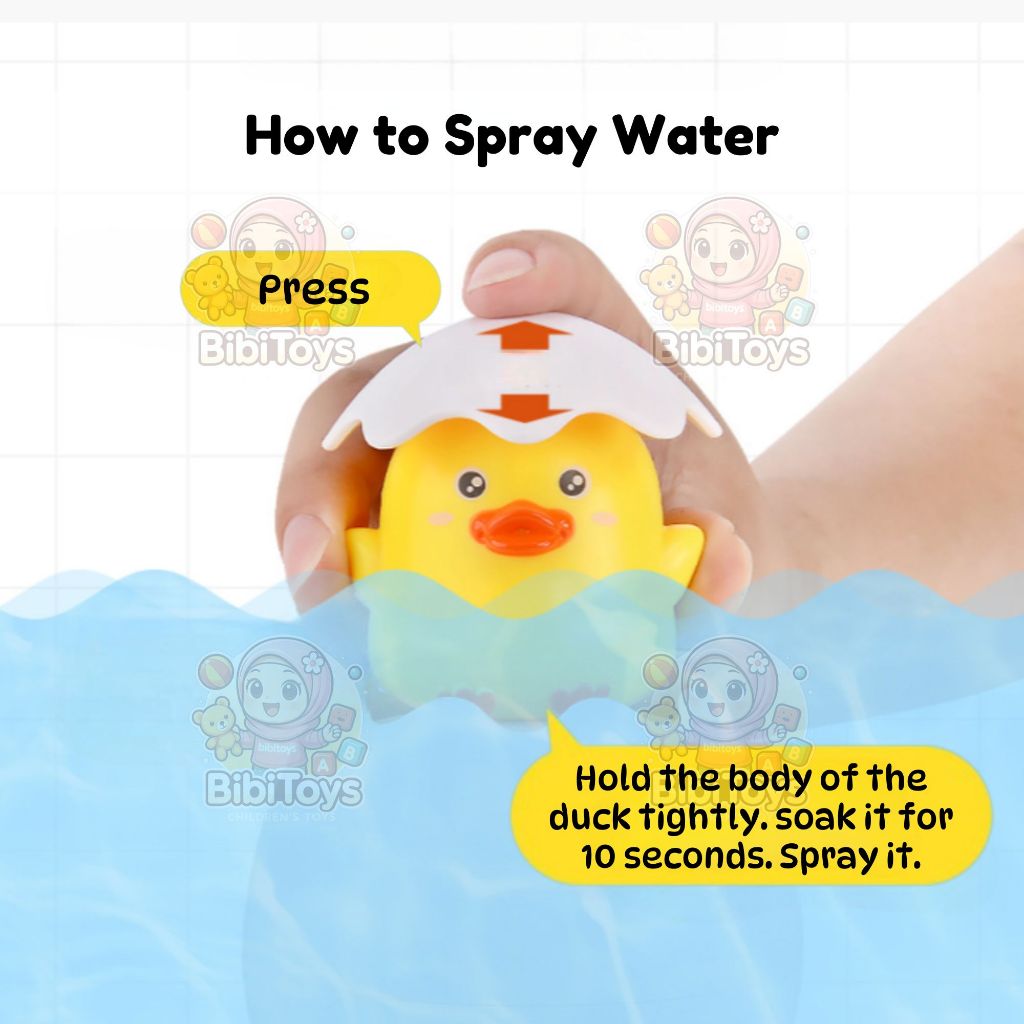 BIBISWIM Splash Spray Bath Eggs