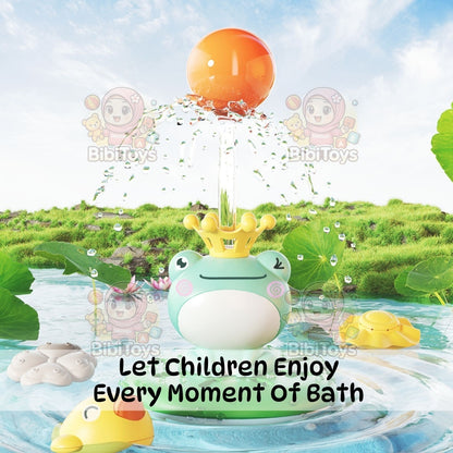 BIBISWIM Battery Operated Frog Spray Bath Toy