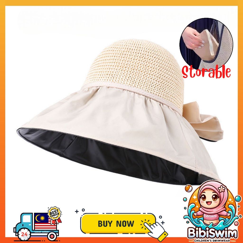 BIBISWIM Foldable Neck Flap Sun Hat