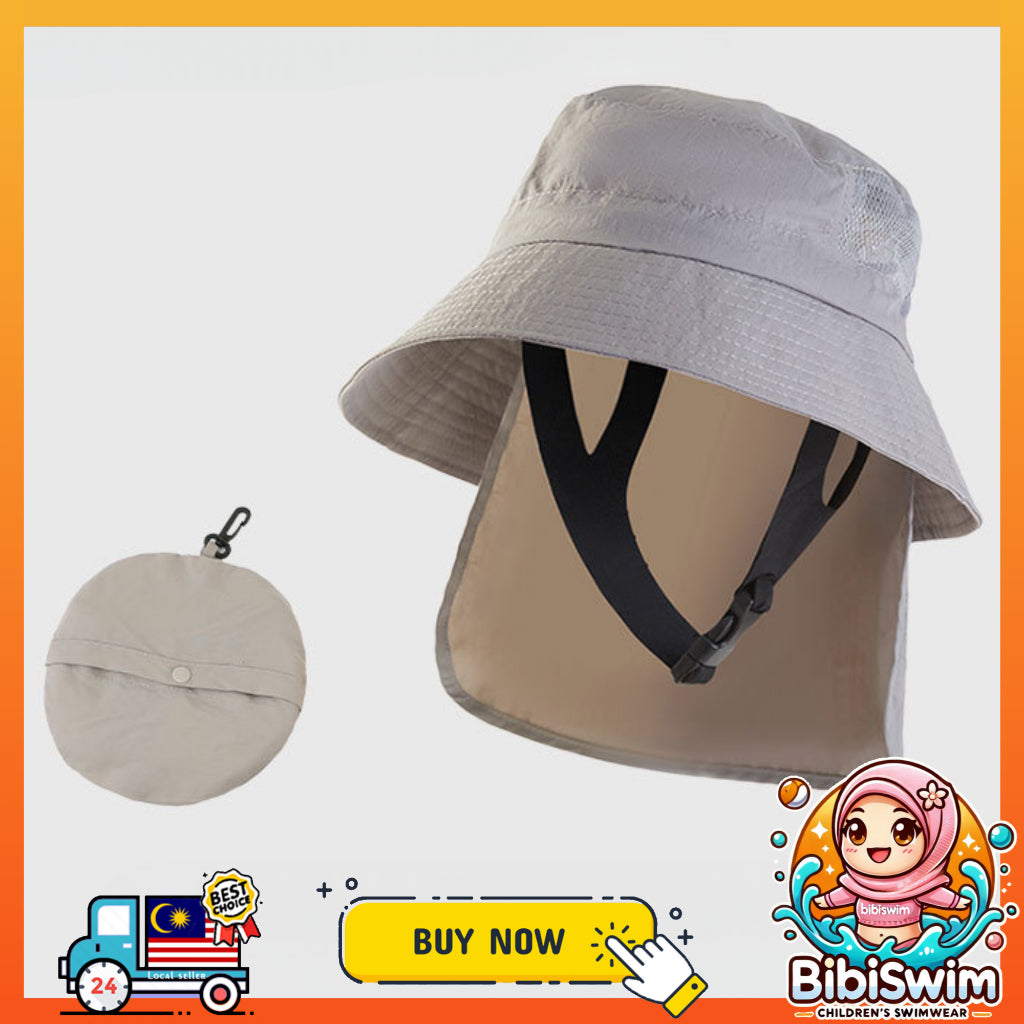 BIBISWIM UPF50+ Windproof Quick-Dry Bucket Hat