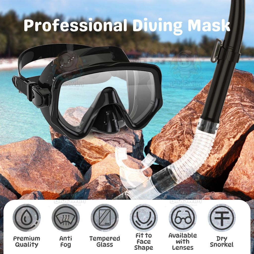 BIBISWIM 20 Color Snorkel Mask Set