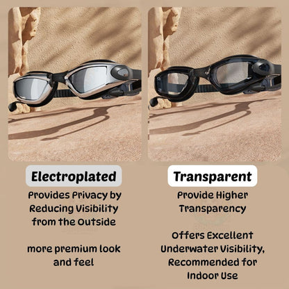 BIBISWIM Earplug Swim Goggles Anti Fog