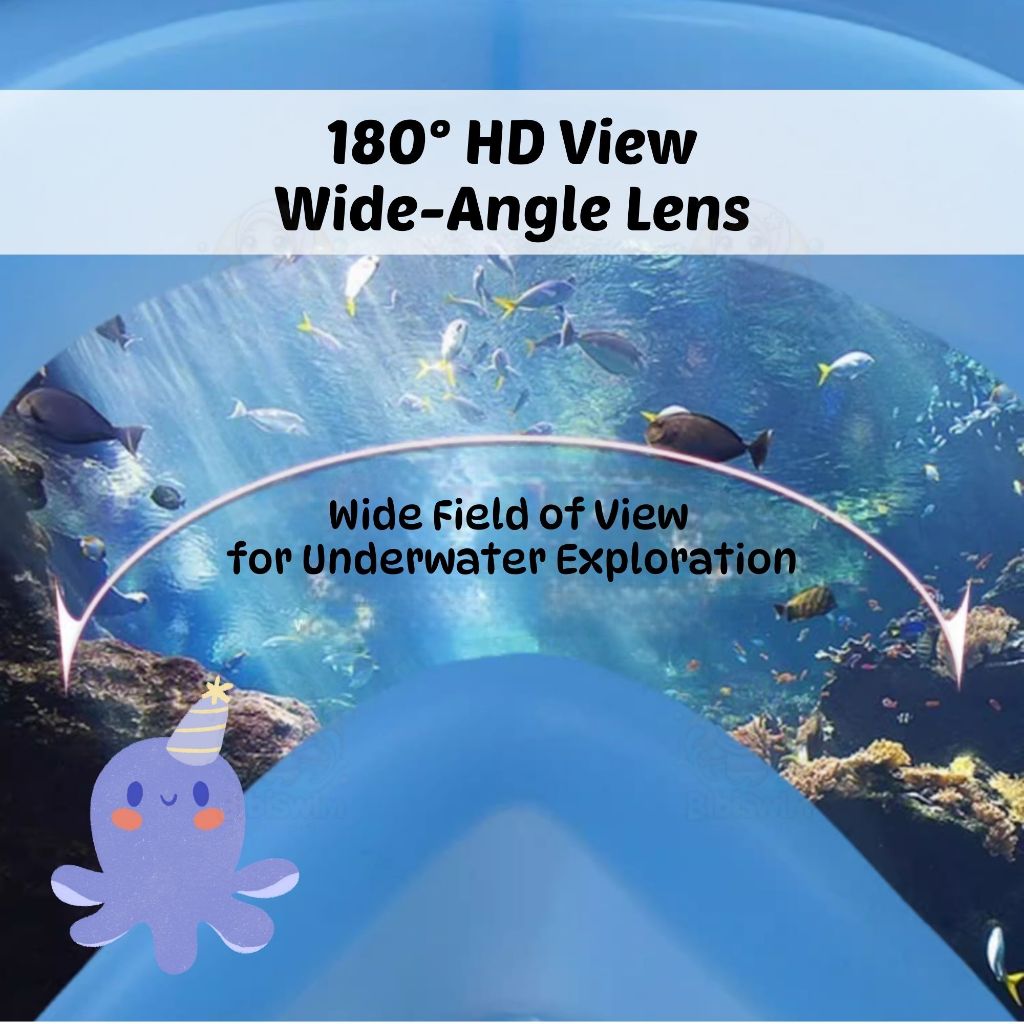 BIBISWIM Panoramic Anti-Fog Snorkel Mask