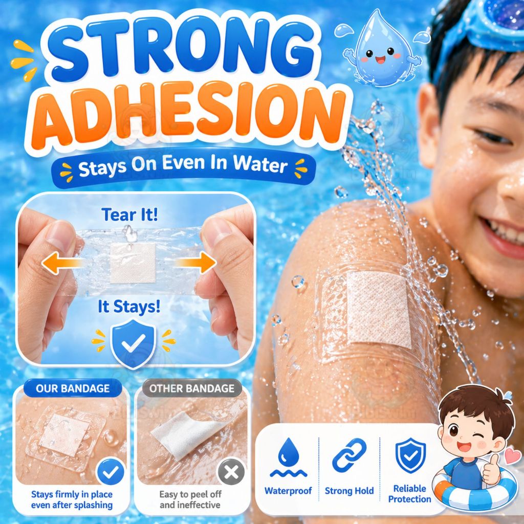 BIBISWIM Ocean Shield Waterproof Transparent Plasters