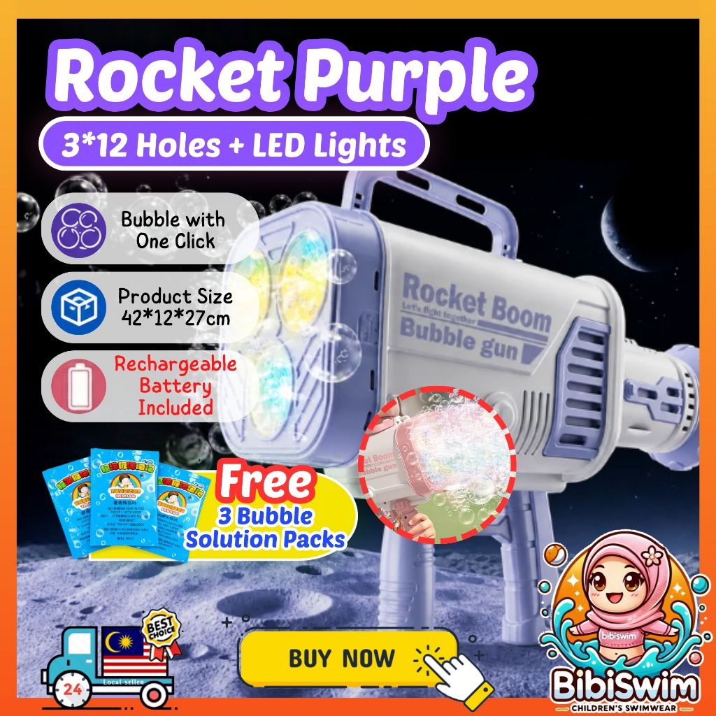 BIBISWIM Automatic Bubble Blaster with LED Lights
