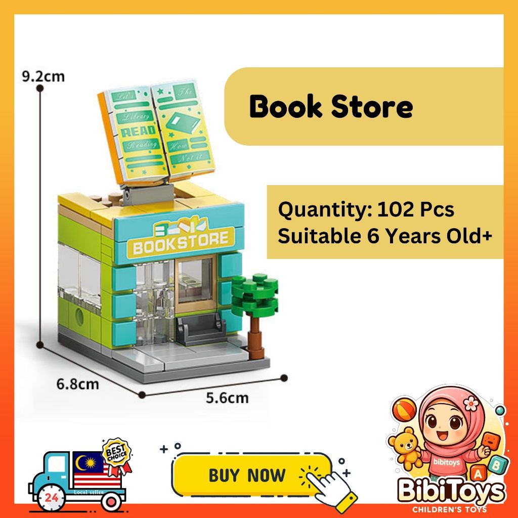 BIBISWIM STEM Street Shop Building Blocks