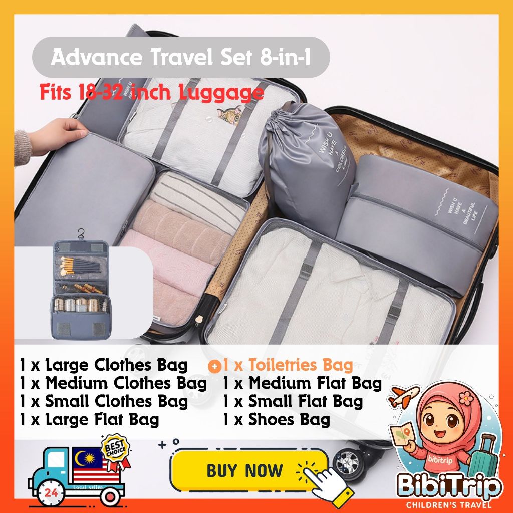 BIBISWIM 10-in-1 Packing Cube Travel Set