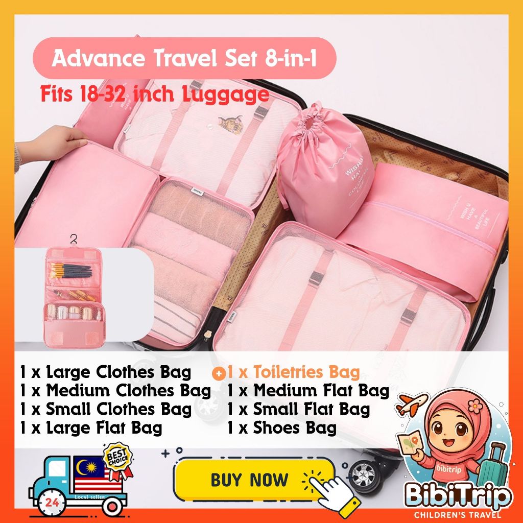 BIBISWIM 10-in-1 Packing Cube Travel Set