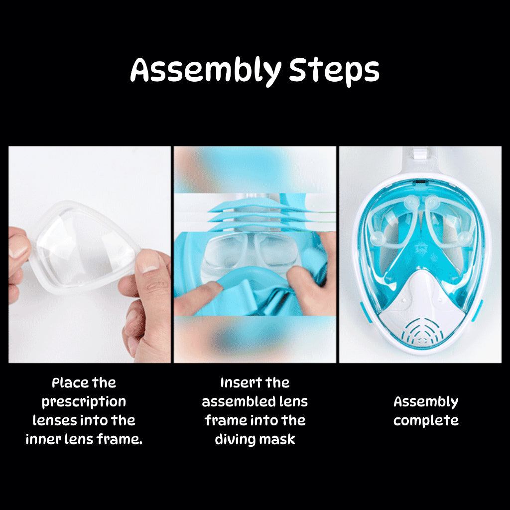 BIBISWIM Myopia Snorkel Mask Power Lens