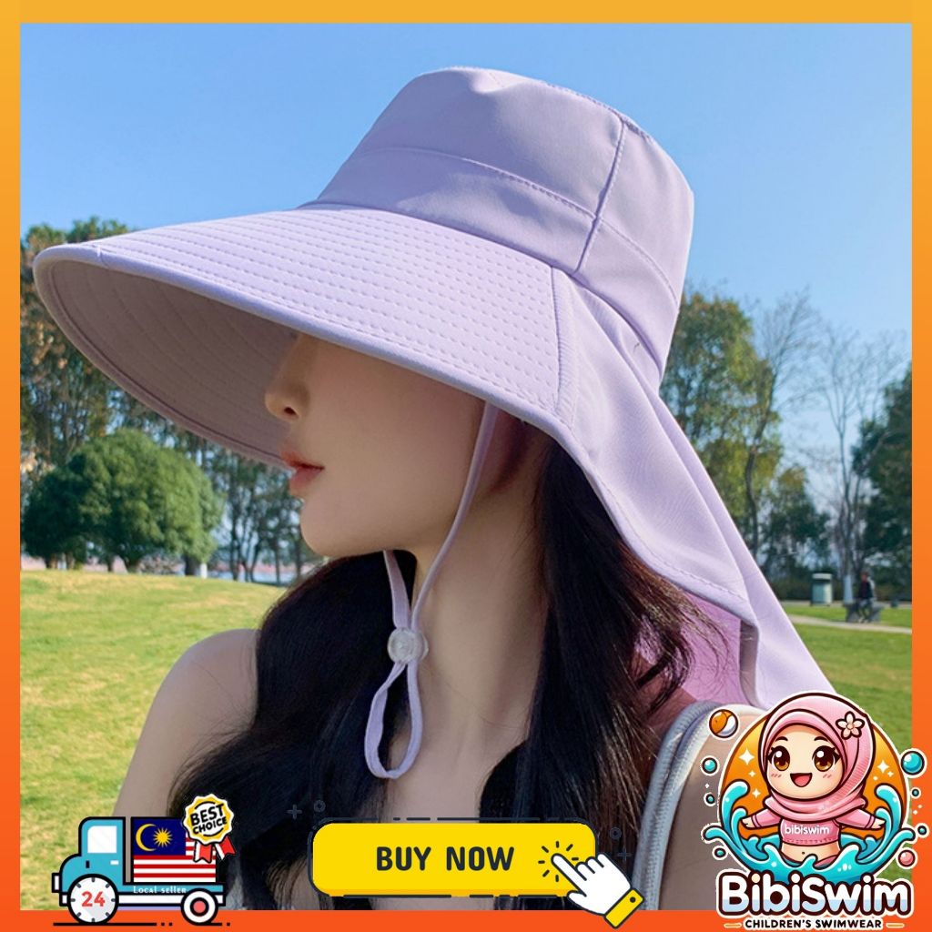 BIBISWIM Foldable Neck Flap Sun Hat