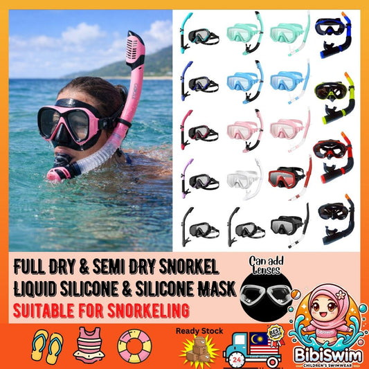 BIBISWIM 20 Color Snorkel Mask Set