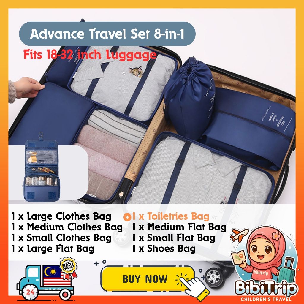 BIBISWIM 10-in-1 Packing Cube Travel Set
