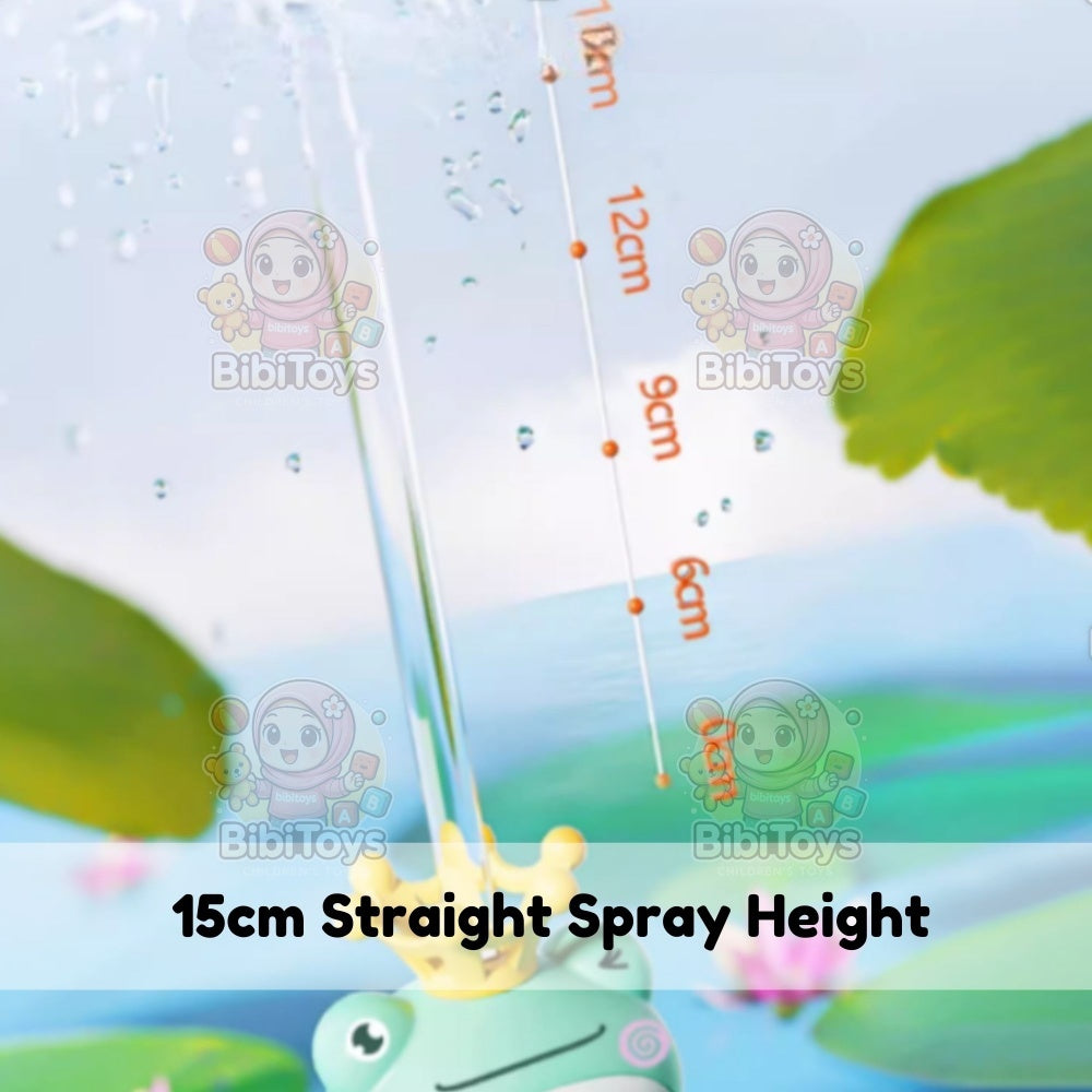 BIBISWIM Battery Operated Frog Spray Bath Toy