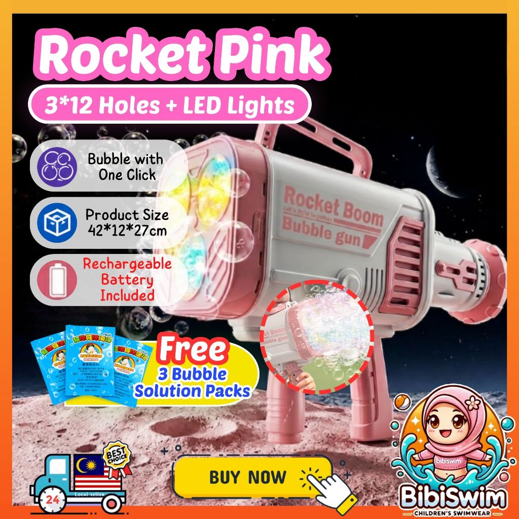 BIBISWIM Automatic Bubble Blaster with LED Lights