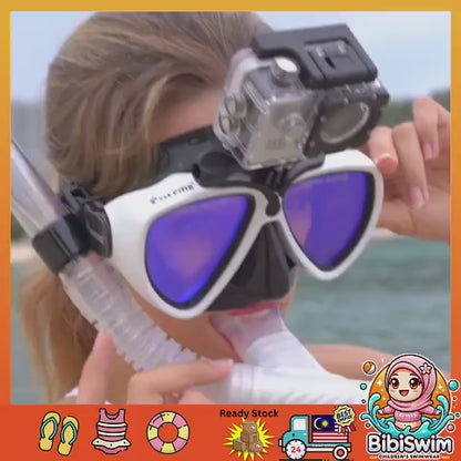 BIBISWIM Snorkel Mask with Camera Mount