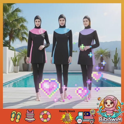 BIBISWIM Modest Plus Size Swim Set
