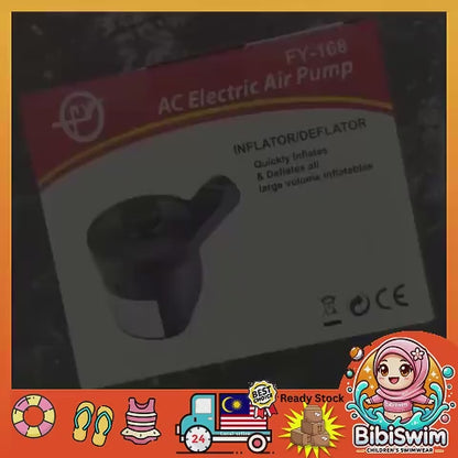 BIBISWIM Electric Air Pump Mini Inflates & Deflates Portable For Swimming Pool Bed Ball Float