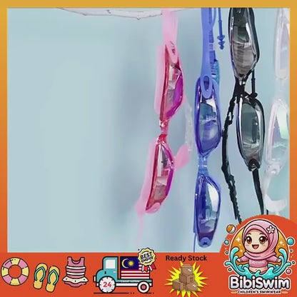 BIBISWIM Earplug Swim Goggles Anti Fog