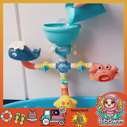BIBISWIM Baby Bath Toys Water Play Pipes for Kids | Mainan Baby Mandi