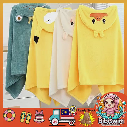 BIBISWIM Baby Kids Bath Towel Children Hoodie Beach Towel Towels