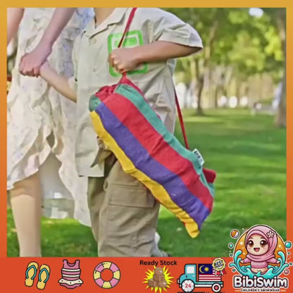 BIBISWIM Striped Canvas Hammock Swing Chair