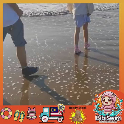 BIBISWIM Astronaut Blue Bunny Swim Socks