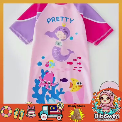 BIBISWIM Mermaid Kitty UPF50+ Swim Set