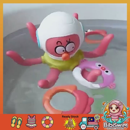 BIBISWIM Octopus Ring Toss Bath Toy