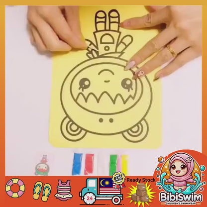BIBISWIM Kids DIY Sand Art Paper Kit