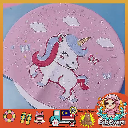 BIBISWIM Kids Swim Cap 12 Animal Designs