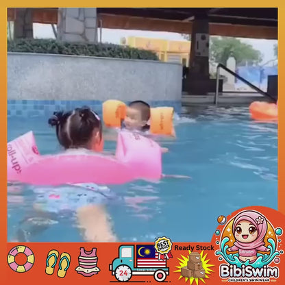 BIBISWIM Inflatable Arm Float 1 Pair for Kids & Adults | Pelampung Tangan