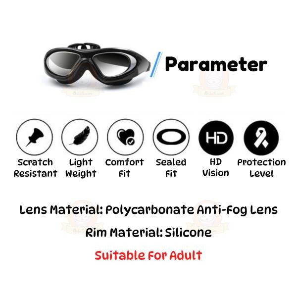 BIBISWIM HD Anti-Fog Swim Goggles