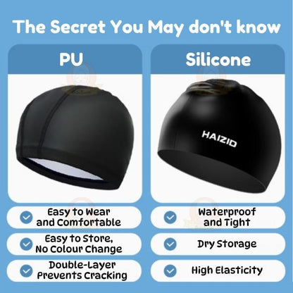 BIBISWIM Elastic Swim Cap Long Hair