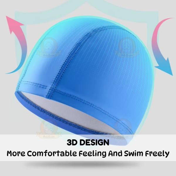 BIBISWIM Elastic Swim Cap Long Hair